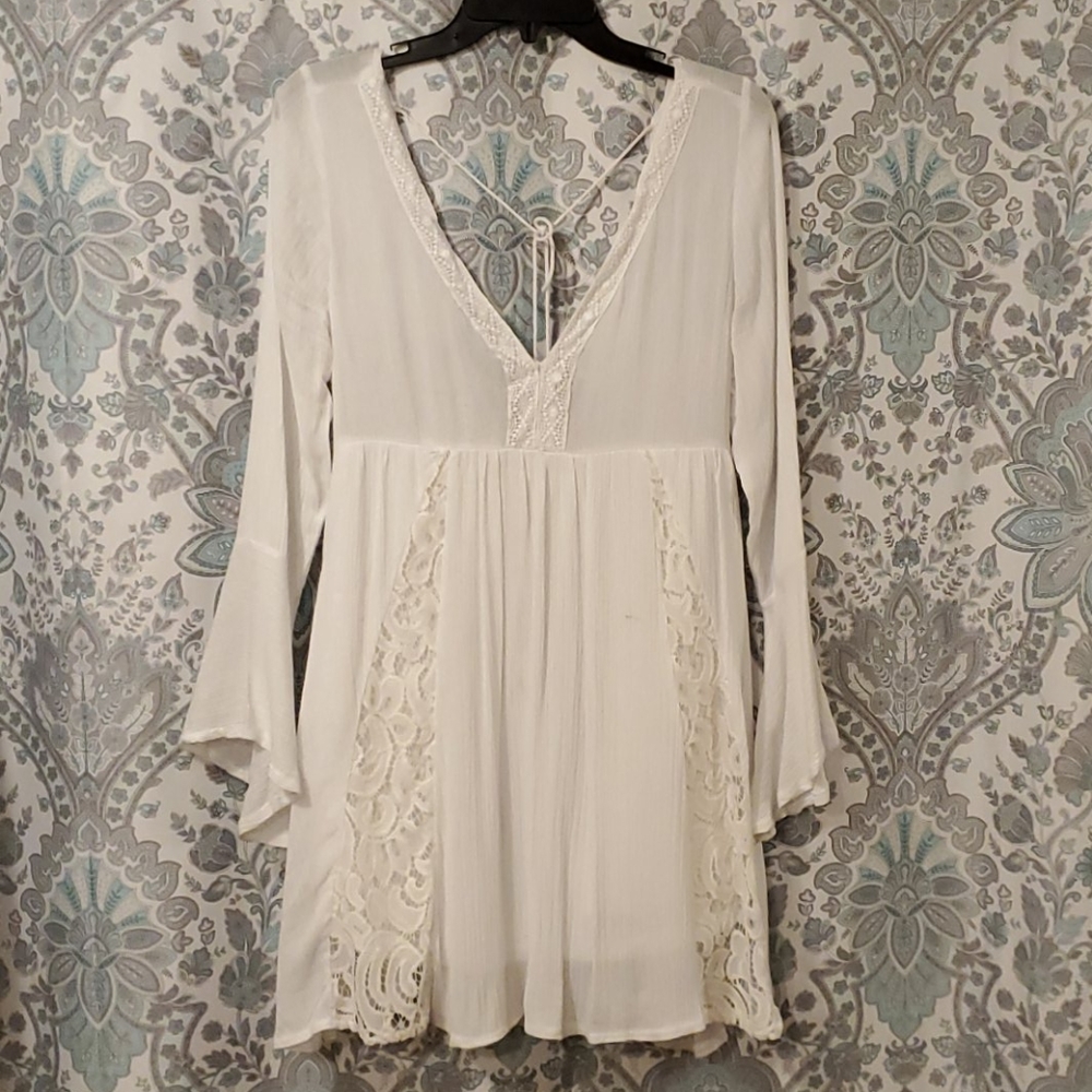 Romantic White Babydoll Dress